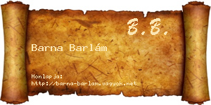 Barna Barlám névjegykártya